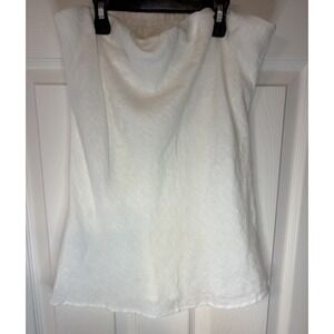 DONNI. Cream Linen Tube Top Size small